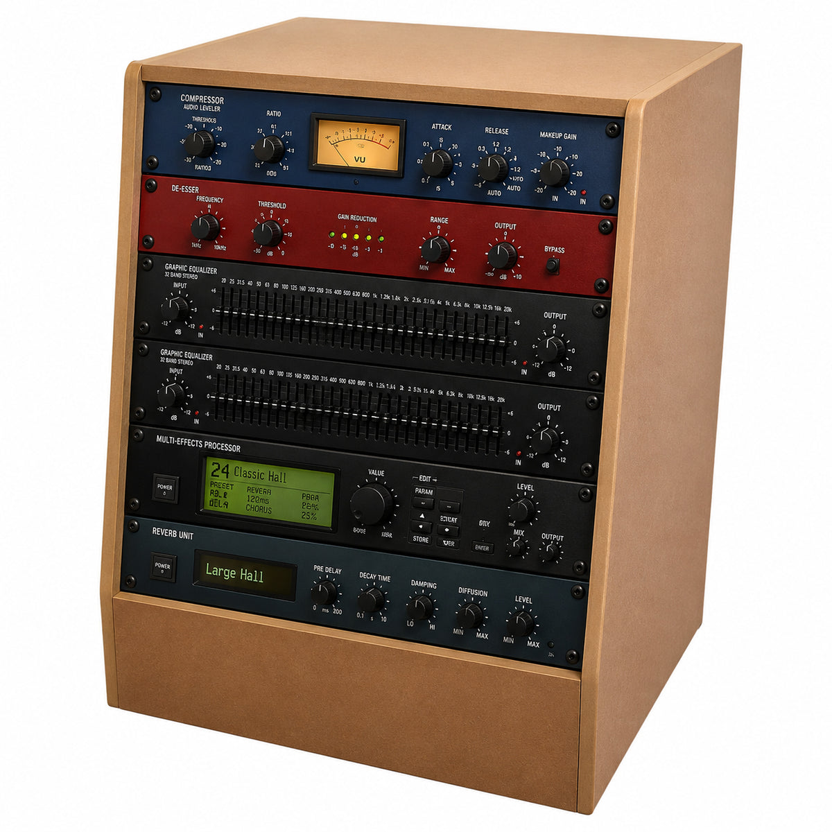 12U 19" Pro Angled Audio Rack