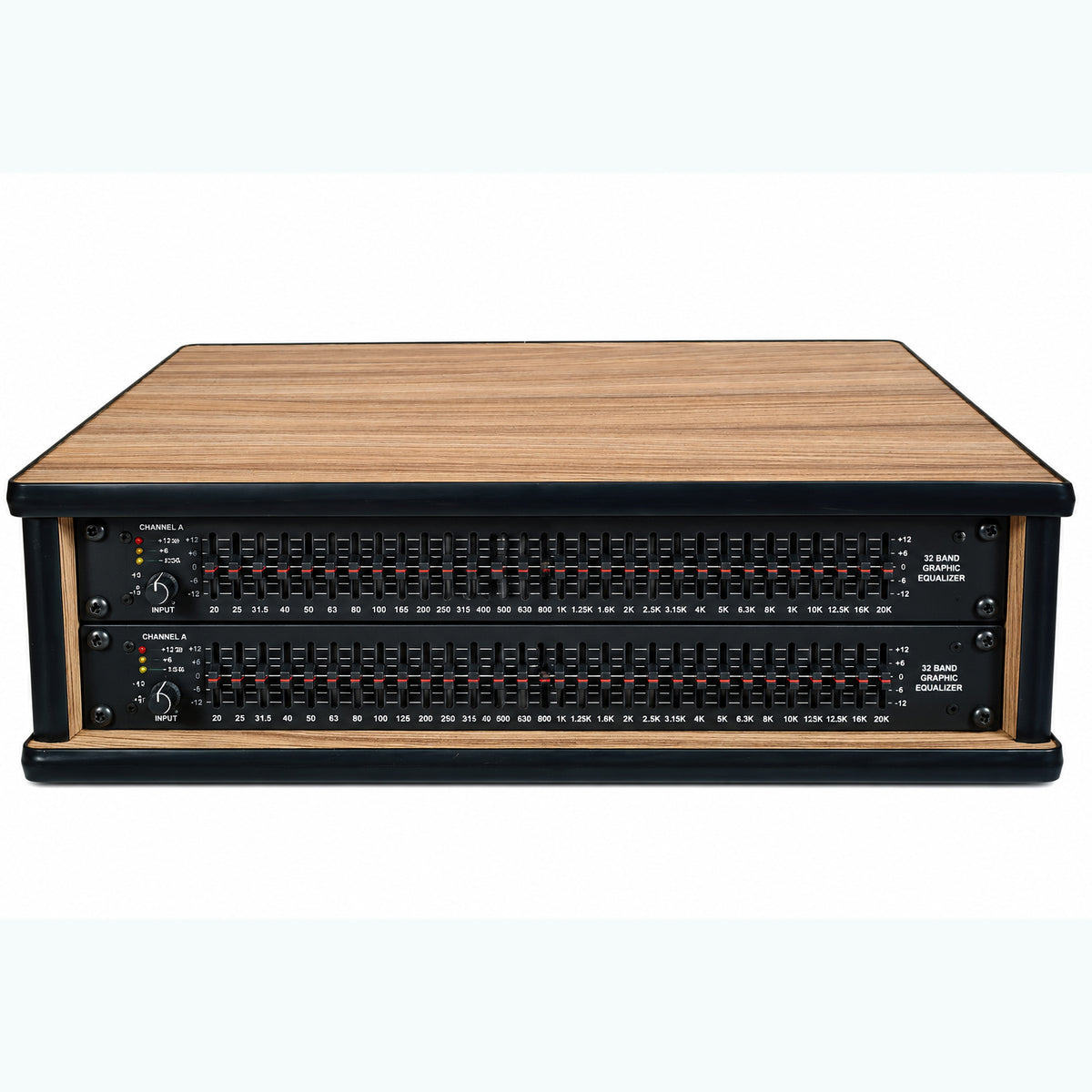 2U 19" Pro Audio Rack Made from Driftwood Laminate Wood
