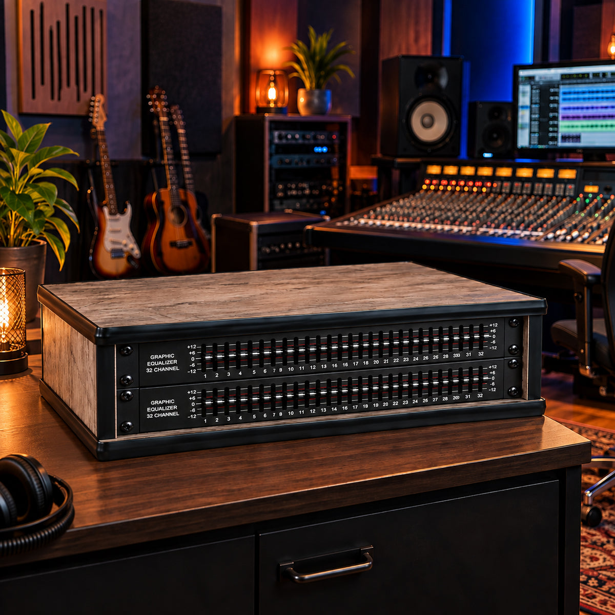 2U 19" Pro Audio Rack Made from Santa De Oak Laminate Wood