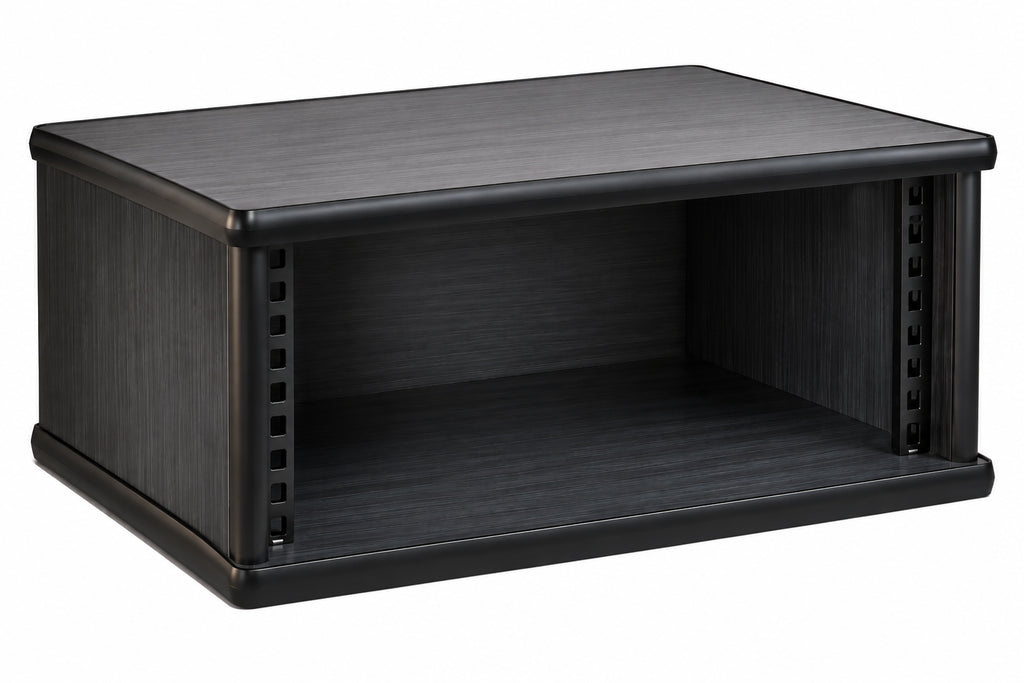 3U 19" Pro Audio Rack Made from Black Hacienda Laminate Wood