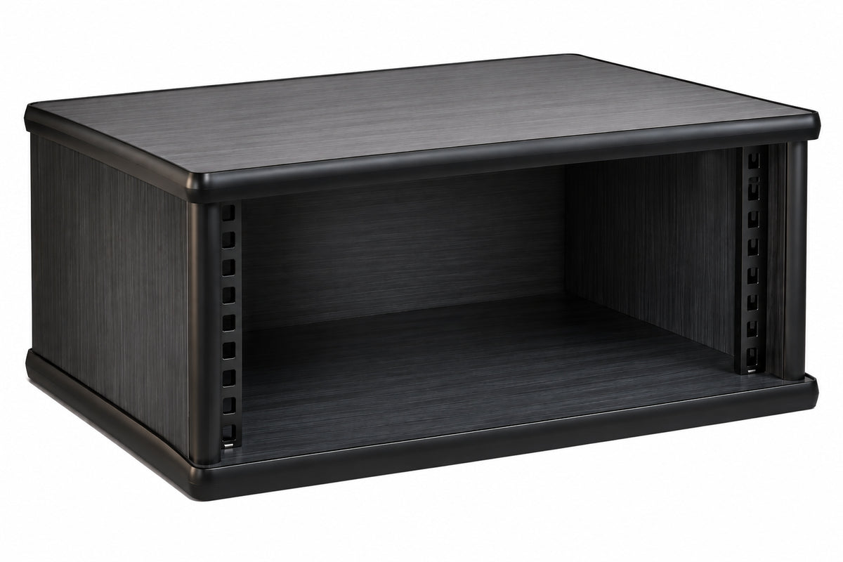 3U 19" Pro Audio Rack Made from Black Hacienda Laminate Wood