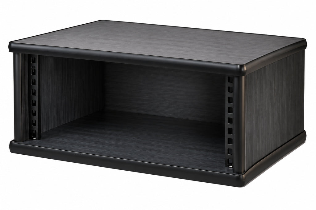 3U 19" Pro Audio Rack Made from Black Hacienda Laminate Wood