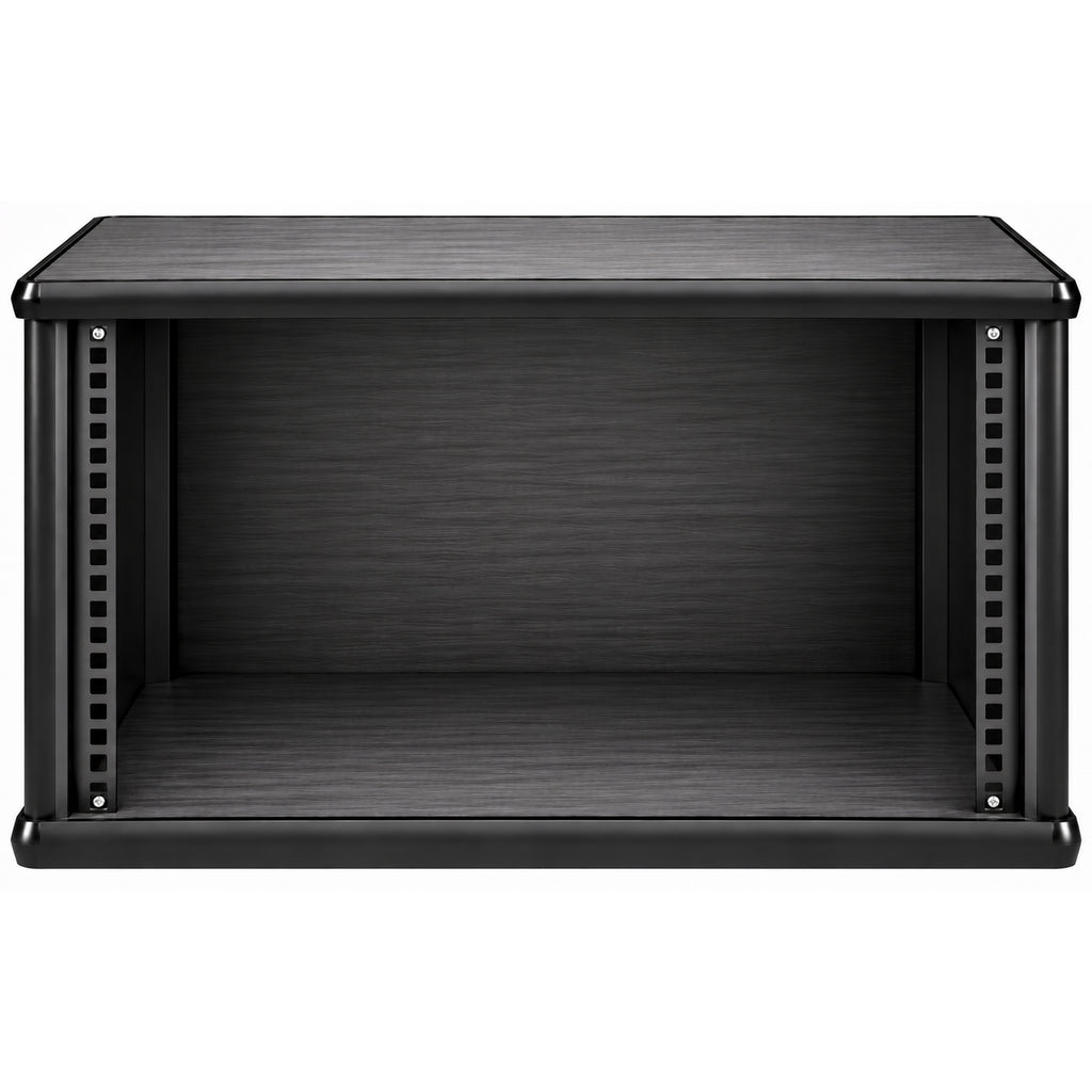 6U 19" Pro Audio Rack Made from Black Hacienda Laminate Wood