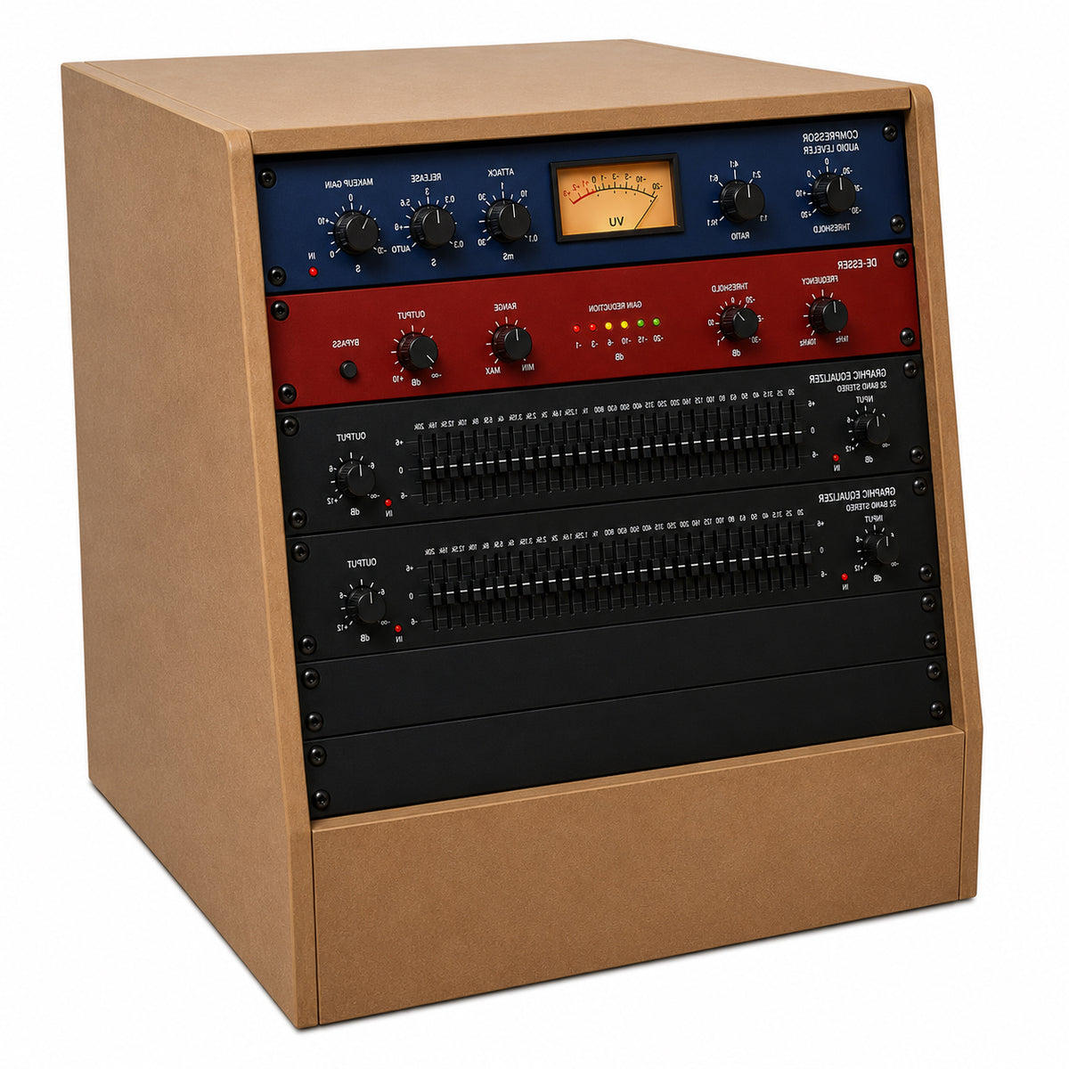 8U 19" Pro Angled Audio Rack