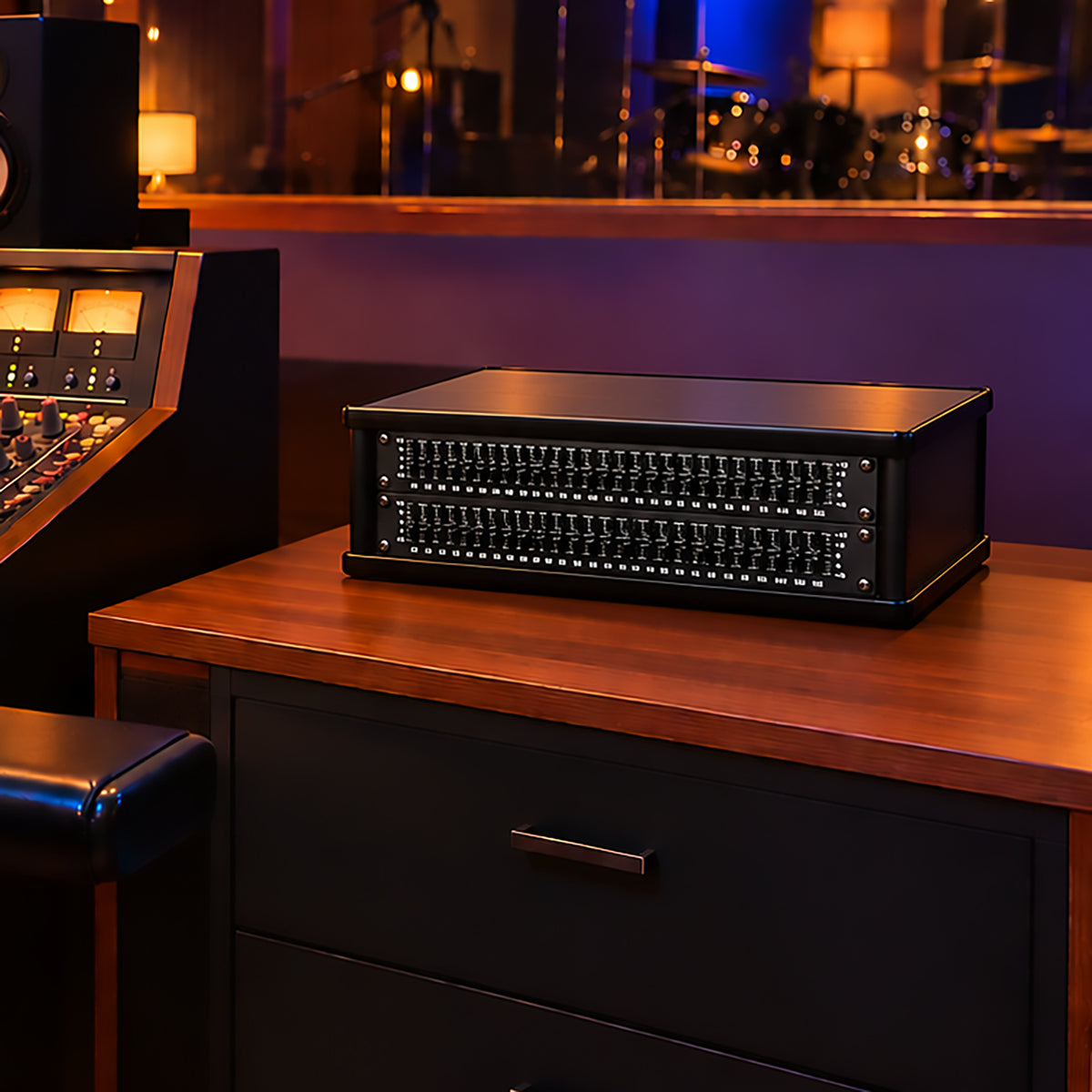 2U 19" Pro Audio Rack Made from Black Hacienda Laminate Wood