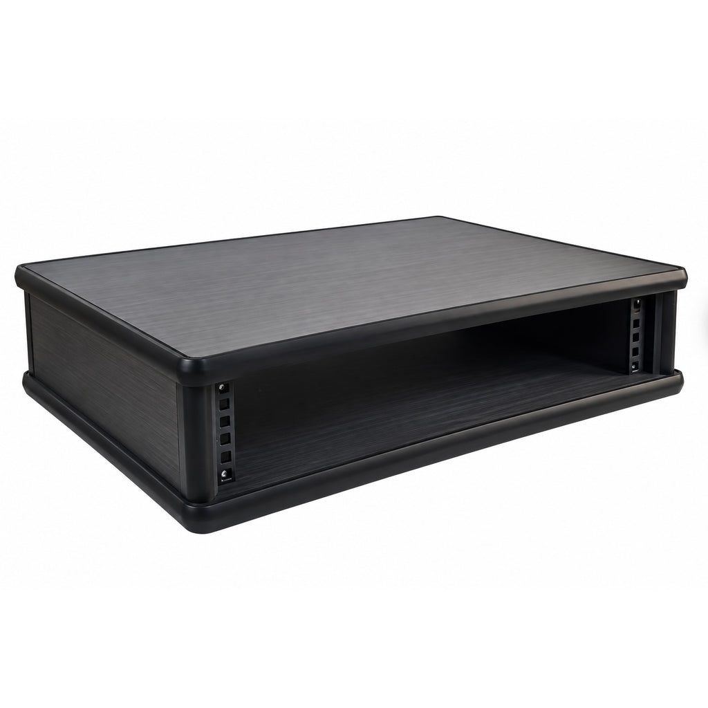 2U 19" Pro Audio Rack Made from Black Hacienda Laminate Wood