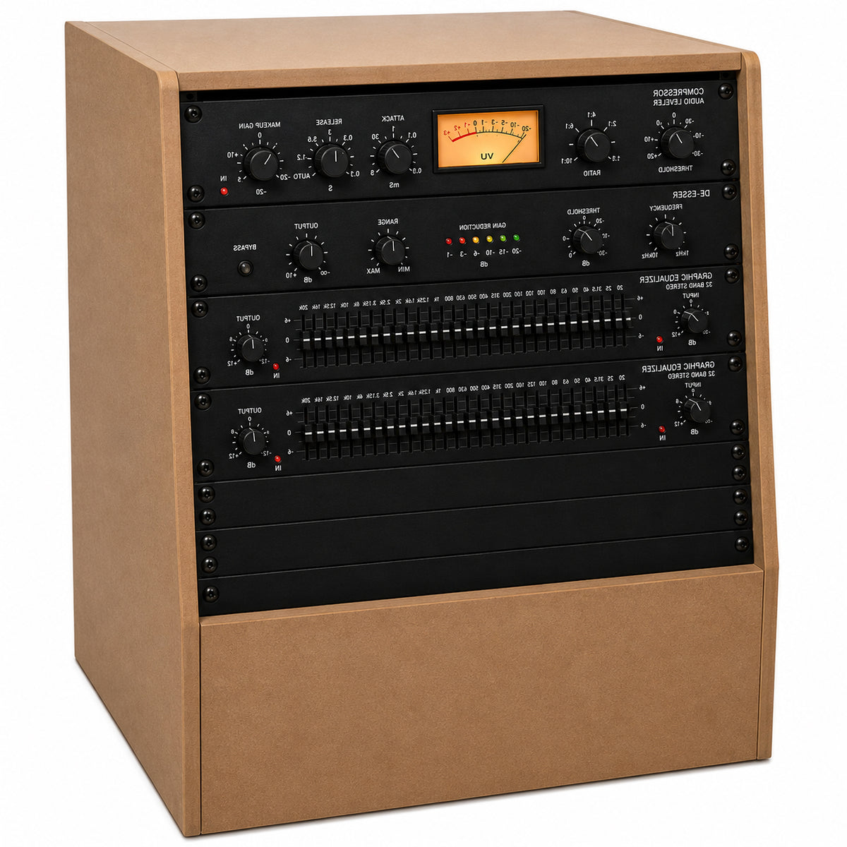 10U 19" Pro Angled Audio Rack