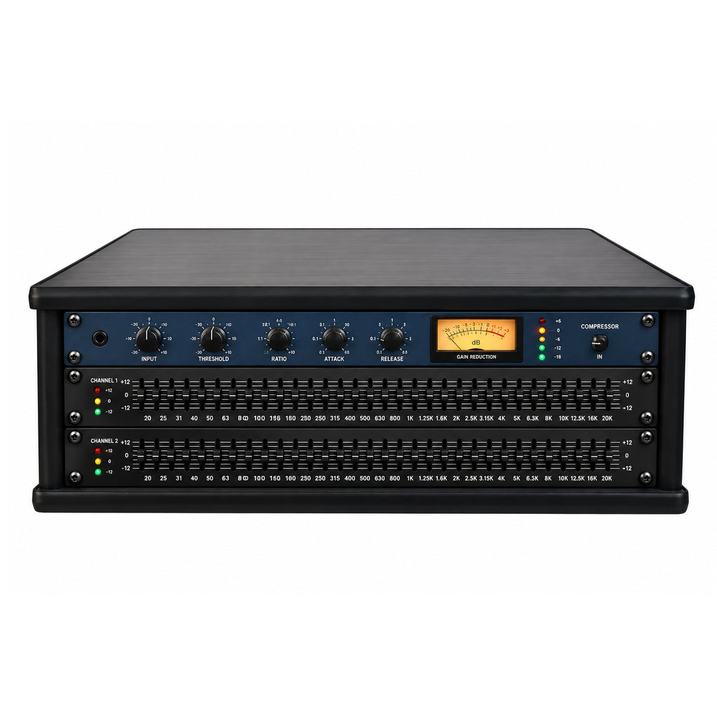 3U 19" Pro Audio Rack Made from Black Hacienda Laminate Wood