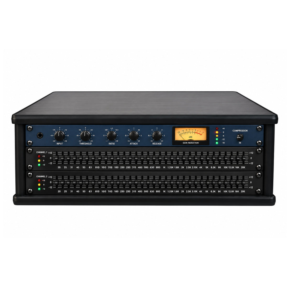 3U 19" Pro Audio Rack Made from Black Hacienda Laminate Wood